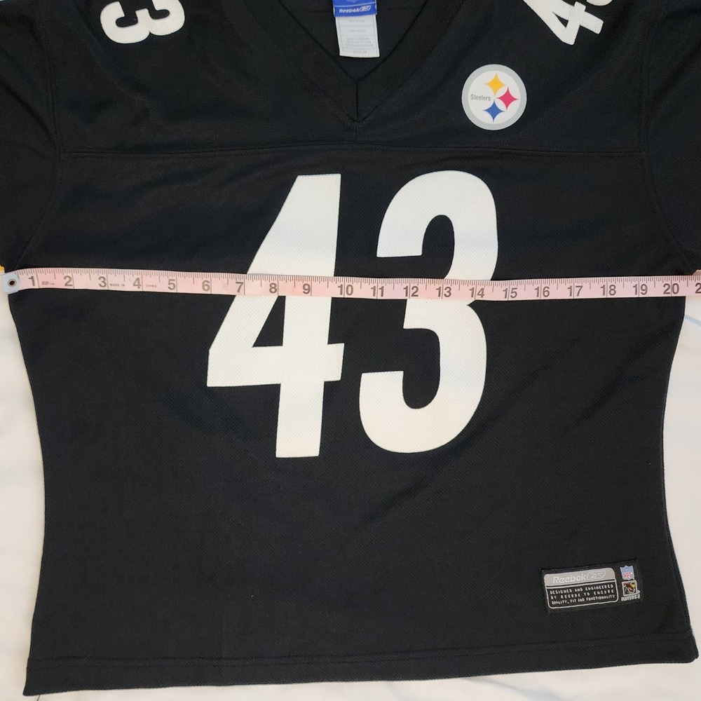 Reebok Steelers Polamalu 43 NFL Football Jersey Black Gold Youth M - Picture 5 of 6